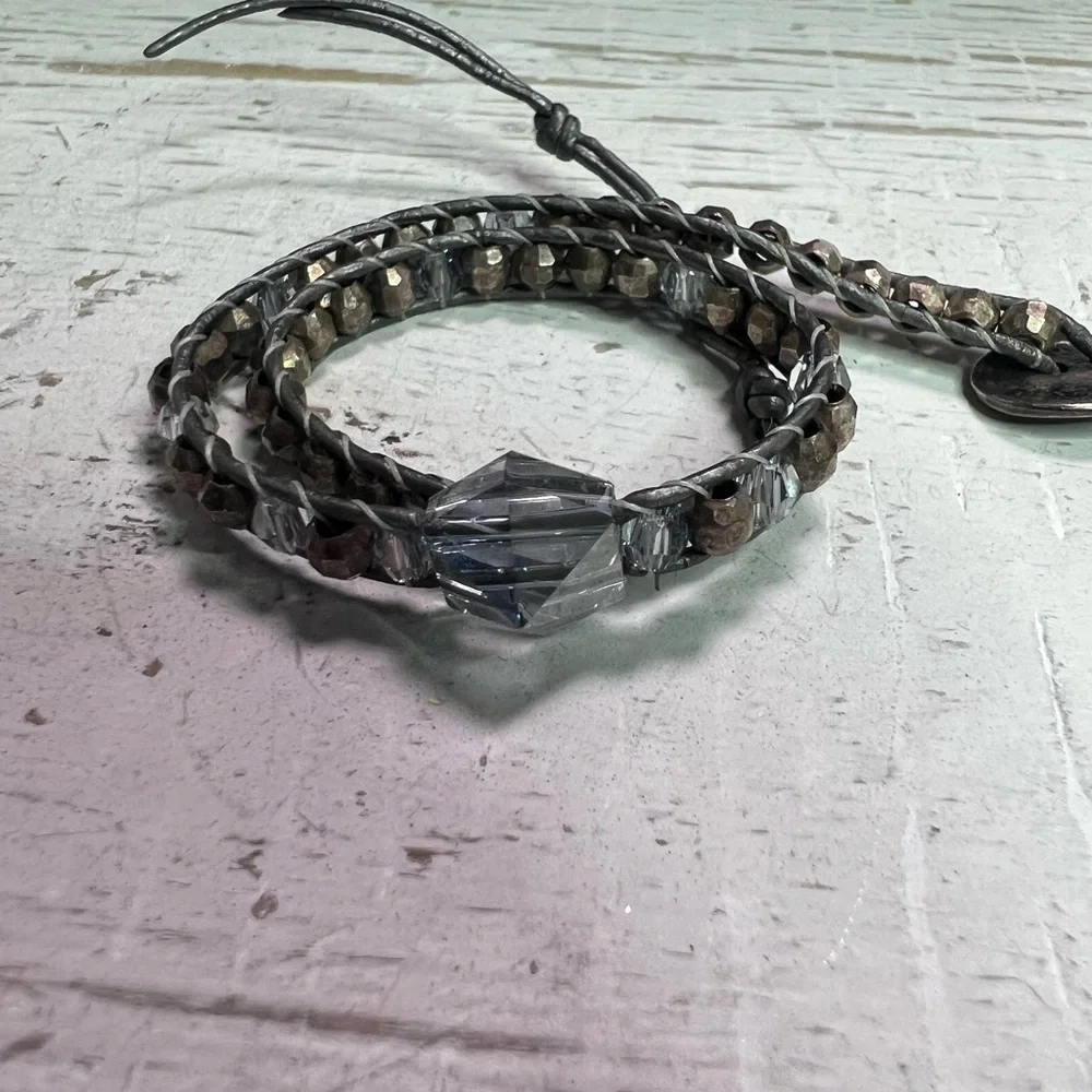 Chan Luu & Swarovski Crystal Wrap Around Bracelet w/925 Clasp D13